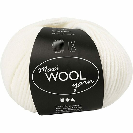 Wolgaren, off-white, L: 125 m, 100 gr/ 1 bol