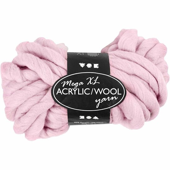 XL Garen Acryl - Roze - 15 Meter - 300 Gram - Breien - Haakgaren - Extra Sterk