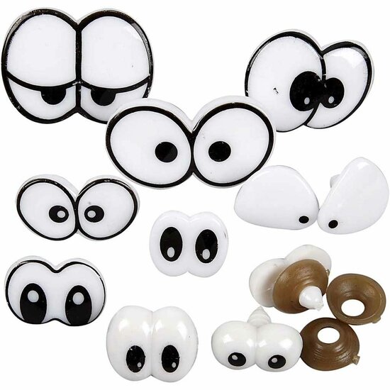 Veiligheidsoogjes - Veiligheidsogen Voor DIY Poppen & Knuffels - Knutsel Oogjes - Decoratie Ogen - Poppenogen - Knutselogen - Incl. Bevestiging - 2-3cm - 200 Stuks