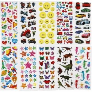 3D Stickers - Creatieve Stickers - Gelaagde Scrapbooking Stickers - Zelfklevende Versierstickers - Knutselstickers Voor Kaarten & DIY Projecten - 7x17cm - 20 Vel