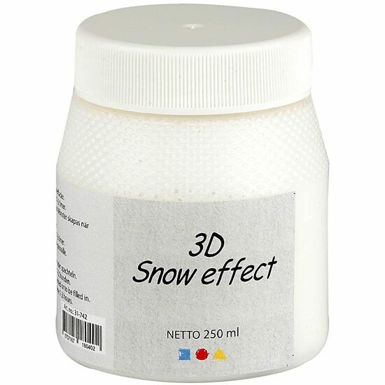 Effect Verf Sneeuw - Sneeuw Effect Pasta - Matte Sneeuw Pasta - Frosted Effect Pasta - Sneeuw look verf - 3D Verf - Textuurschilderen - Reliëf Schilderen - Sneeuwpasta - Wit - 250 ml