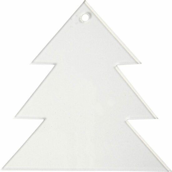 Transparante Acryl Hangers voor Kerst – DIY Kersthangers Maken – Set van 4 Designs: Ster, Hart, Sneeuwkristal & Kerstboom – Decoratieve Kersthangers met Ophangoog – H: 8 cm, D: 2mm