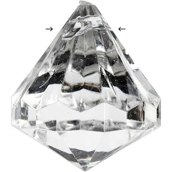 Acryl Kralen - Transparante Grote Kralen - Glanzende Hobbykralen - DIY Sieraden Maken - Decoratieve Kralen - 27x30mm - Gatgrootte 2.5mm - Set van 8 Stuks