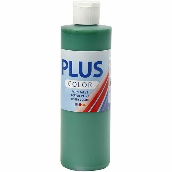 Acrylverf - Groene Verf - Acrylaatverf - Acrylpaint - Hobbyverf - Sneldrogende Verf - Dekkende Verf - Waterbasis Verf - Hoogwaardige Decoratie Verf - Brilliant Green - Plus Color Verf - 250ml