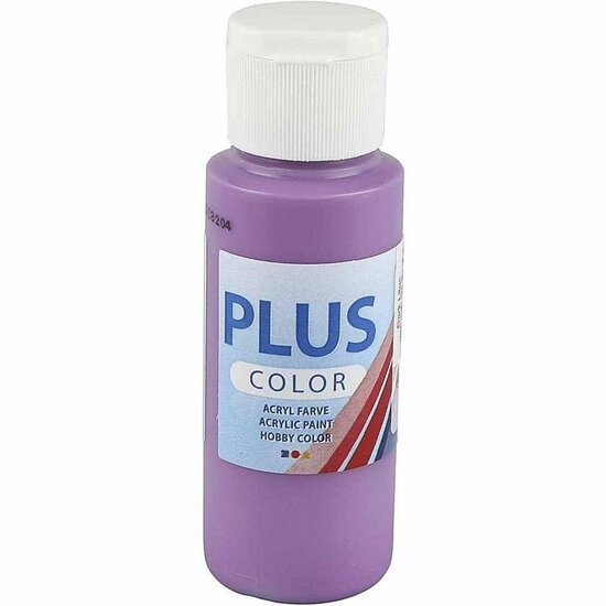 Acrylverf - Paarse Verf - Acrylaatverf - Acrylpaint - Hobbyverf - Sneldrogende Verf - Dekkende Verf - Waterbasis Verf - Hoogwaardige Decoratie Verf - Dark Lilac - Plus Color Verf - 60ml