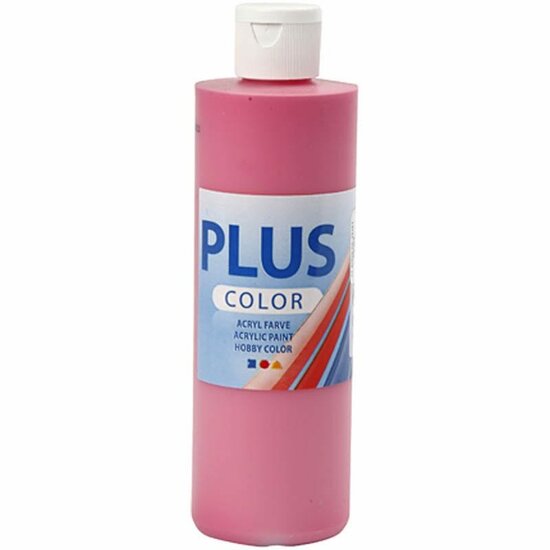 Acrylverf - Fuchsia Verf - Acrylaatverf - Acrylic paint - Hobbyverf - Sneldrogende Verf - Dekkende Verf - Waterbasis Verf - Hoogwaardige Decoratie Verf - Plus Color Verf - 250ml