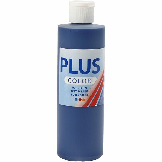 Acrylverf - Marineblauwe Verf - Acrylaatverf - Acrylpaint - Hobbyverf - Sneldrogende Verf - Dekkende Verf - Waterbasis Verf - Hoogwaardige Decoratie Verf - Plus Color Verf - 250ml