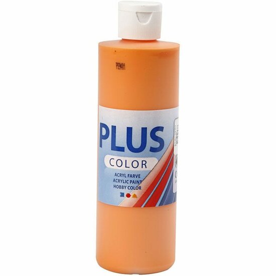 Acrylverf - Oranje Verf - Acrylaatverf - Acrylic paint - Hobbyverf - Sneldrogende Verf - Dekkende Verf - Waterbasis Verf - Hoogwaardige Decoratie Verf - Pumpkin Oranje - Plus Color Verf - 250ml