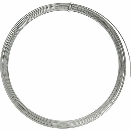 Aluminium Draad - Alu Draad - Aluminium Sieradendraad - Zilver Aluminium Draad - DIY Aluminium Draad - Buigbaar Aluminium Draad - Aluminium Knutsel Draad - Plat - Dikte 0,5mm - 4,5m - 1 rol