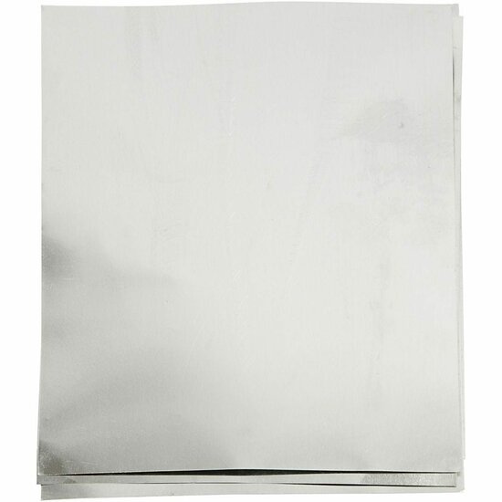Folie A5 Zilver - Zilveren DIY Folie Vellen - Creatief Knutselmateriaal - Glanzende Zelfklevende Folie Voor Decoraties, Kaarten & Scrapbooking - Hoogwaardige Kwaliteit - 10 Stuks