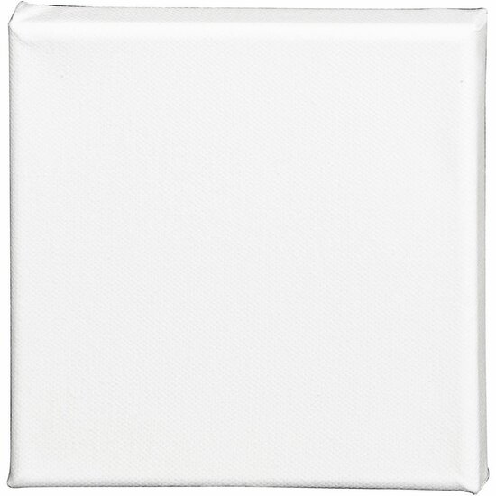 Canvas Gespannen Op Houten Frame - Vierkant Schilderdoek - Gespannen Canvas - Canvasdoek - Wit Schildercanvas - Verfdoek - Schilderpaneel - 15x15cm - Dikte: 1,6cm - 10 Stuks