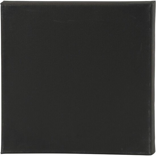 Zwart Canvas Gespannen Op Houten Frame - Vierkant Schilderdoek - Gespannen Canvas - Zwart Canvasdoek - Zwart Schildercanvas - Verfdoek - Schilderpaneel - 30 x 30 cm - 360 gr - Dikte: 1,6cm - 1 Stuk