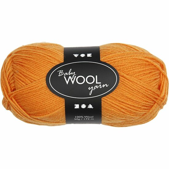 Baby Garen Oranje - Superwash Merinowol - Zachte Wol Voor Baby Kleding - Baby Breiwol 172m/50g Oranje