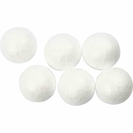 Ballen - Balletjes - Styropor - Piepschuim - Wit - Decoratie - DIY - Dia: 1,5 cm - 200 stuks