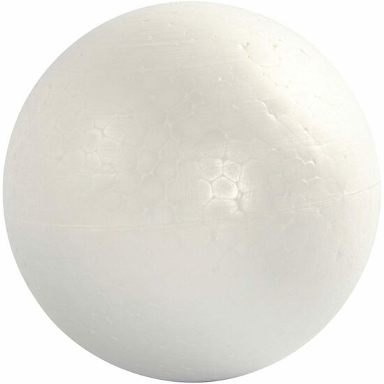 Ballen Wit - Grote Piepschuim Ballen - DIY Styropor Ballen - Knutsel Schuimbollen - Feestdecoratie Ballen - Hobby Ballen - Lichtgewicht Kunststof Ballen - D 12 cm - 5 Stuks