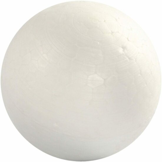 Piepschuim Ballen - Knutselballen - Witte Schuimballen - DIY Decoratie - Ideaal voor Handwerk, Schoolprojecten en Hobby's - Herbruikbaar & Lichtgewicht - Diameter: 6 cm - 5 Stuks