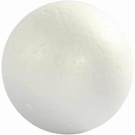 Witte Piepschuim Ballen - Grote Styrofoam Hobbyballen - Perfect Voor DIY Creatieve Projecten, Schilderen & Knutselen - Duurzaam & Lichtgewicht - Diameter 8 cm - Set van 5 Stuks