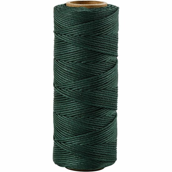 Bamboekoord - Bamboetouw - Groen - Gedraaid Koord - 100% Bamboe - Perfect voor Knutselwerk en DIY Decoratie - Dikte 1 mm - 65 mtr - 1 Rol