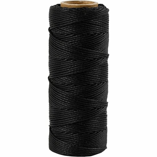 Bamboekoord - Bamboetouw - Zwart - Gedraaid Koord - 100% Bamboe - Duurzaam, Sterk en Milieuvriendelijk - DIY & Hobby - Dikte 1 mm - 65 mtr - 1 Rol