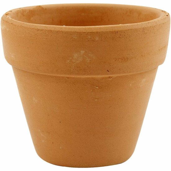 Bloempot - Klassieke Bloempot - Rood Terracotta Potten - Traditionele Terracotta Bloempotten - Kleine Aardewerk Potjes - Rood Terracotta Pot - 7 cm Diameter - 6,5 cm Hoog - 24 Stuks