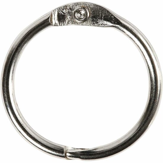 Boekbindersring - Metalen Ring - Scharniersluiting - Zilverkleurig - Ronde Binder - Mapringen - DIY Opbergen - 19mm Diameter - 2mm Dikte - 10 Stuks