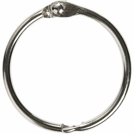 Boekbindersring - Metalen Ring - Scharniersluiting - Stevig & Duurzaam - Scrapbooking, Papierbinden, Mappen - 32mm Diameter - 2,7mm Dikte - 8 Stuks