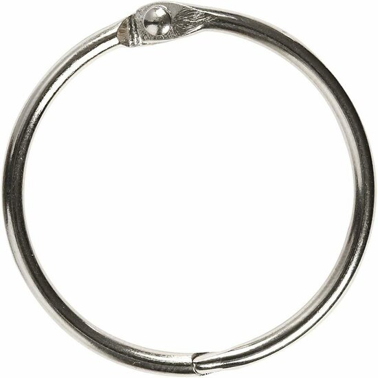 Boekbindersring - RVS Metalen Ring - Scharniersluiting - Binder & Organizer - School & Kantoor - DIY Opslagring - 38mm Diameter - 3mm Dikte - 8 Stuks