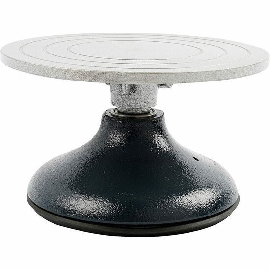 Boetseer draaitafel - Draaitafel boetseren - Pottenbakkers draaitafel - Stalen draaitafel - IJzeren draaitafel basis - Kunst draaitafel - Anti-slip draaitafel - Modelleren draaitafel - Dia: 18 cm