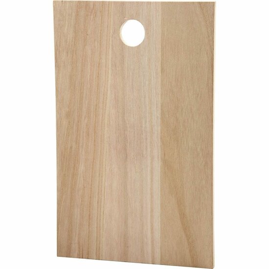 Snijplank/Bord – Houten Snijplank Met Ophangoog – Bord Van Licht Hout – Keizerin Boom Houten Plank – Uithangbord Voor Decoratie – 35x22 cm - Dikte 13 mm - 1 Stuk