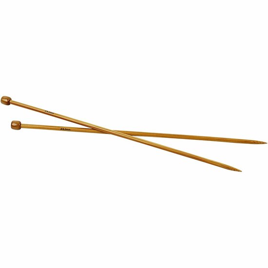 Breinaalden - Bamboe Breinaalden - Breien - Naturel Breinaalden - Houten Breinaalden - Duurzame Breinaalden - Klassieke Breinaalden - Nummer 6 Breinaalden - 35cm - 1 Paar