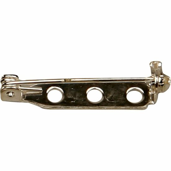 Brochespeld Verzilverd - DIY Broche - Sieraden Broches - Speld Met Sluiting - Veiligheidsspeld - Knutselspelden - Mode Accessoires - L 25 mm - 100 Stuks