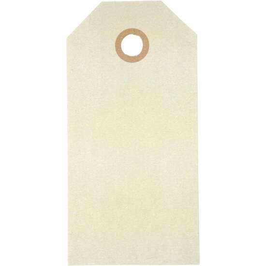 Cadeaulabels - Crème Kaartjes - Labels Voor Kado's - Karton Labels - DIY Verpakkingsdecoratie - Geschenklabels - Formaat 5x10 cm - Gewicht 250 gr - Set van 20