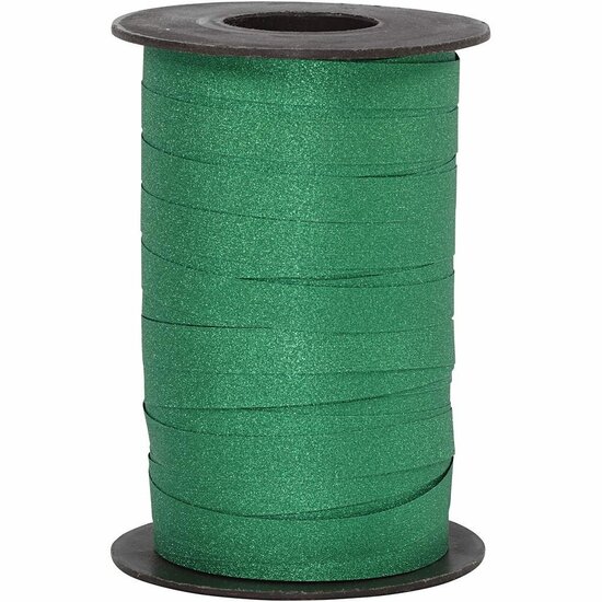 Cadeaulint – Groen Geschenk Lint – Cadeaulint Voor Inpakken – Groene Linten Voor Cadeauverpakkingen – Cadeaulint Met Glitter – 10 mm - 100 m