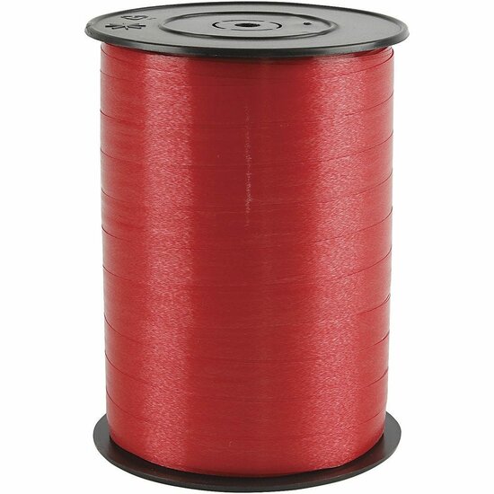 Cadeaulint - Rood Lint - Glimmend - Geschenkverpakkingslint - Striklint - Krullint - Sierlint - Inpaklint - Cadeaudecoratie - Breedte: 10 mm - Lengte: 250 mtr