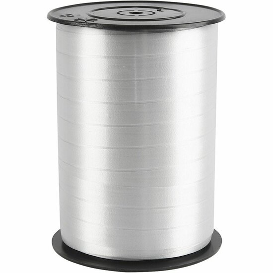 Cadeaulint - Zilver Lint - Glimmend - Geschenkverpakkingslint - Striklint - Krullint - Sierlint - Inpaklint - Cadeaudecoratie - Breedte: 10 mm - Lengte: 250 mtr
