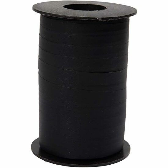 Cadeaulint - Zwart Luxe Geschenklint - Stevig & Mat Afgewerkt - Voor Professionele Cadeauverpakking & DIY Knutselprojecten - Perfect Voor Bloemen & Inpakken - Breedte: 10 mm - 250 m - 1 Rol