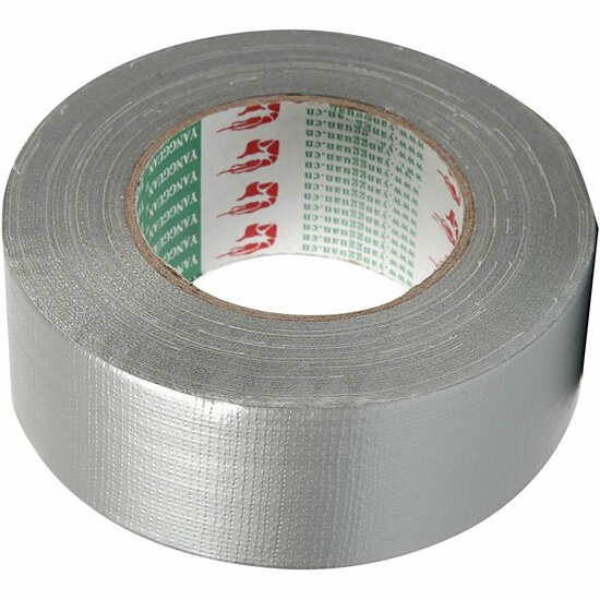 Canvas Tape - Zilver - Extra Sterk - Zeer Klevend - Perfect voor Creatieve Projecten & Herstelwerk - Breedte: 50 mm - 50 m - 1 Rol
