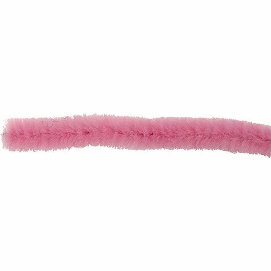 Chenille Draad - Pluche Draad - Pijpenragers - Metaal Draad - Fleecedraad - DIY Draad - Flexibel Decoratief Knutsel Draad - Buigzaam Draad - Roze - Lengte: 30cm - Dikte: 6mm - 50 Stuks
