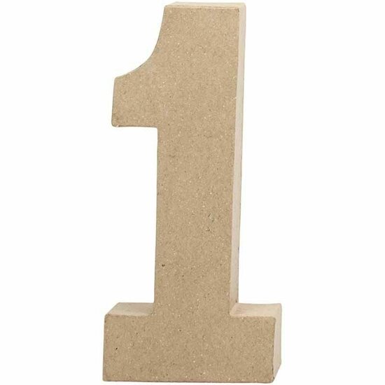 Cijfer 2 Papier-mâché – Hoogte 20,5 cm – DIY Decoratie Voor Kinderkamers – Makkelijk te Personaliseren Met Verf