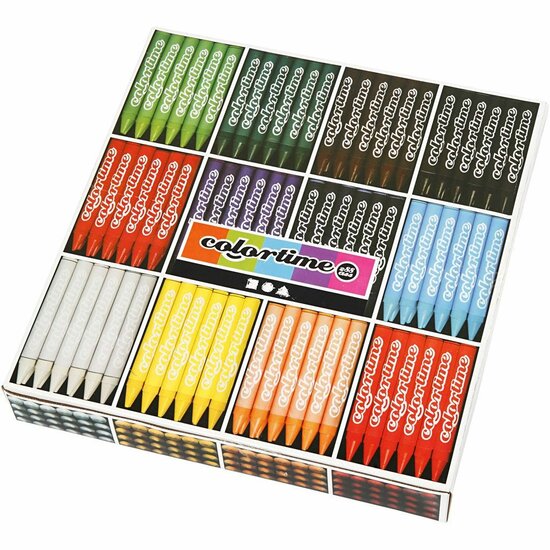 Kleurkrijt - Schoolkrijt - Krijtjes Set - Kleurrijk Krijt - Sterk Kleurkrijt - Tekenmateriaal - Hobby & Kunst - 12x24 Stuks