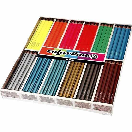 Kleurpotloden - Neon Potloden - Metallic & Neon - Kleurrijke Potloden - Schrijf & Teken - Creatief Potloden Set - 144 Stuks