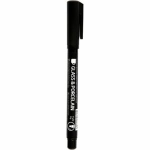 Marker - Contourstift - Glas, Porselein, Metaal - Zwart - Semi Dekkend - DIY Marker - Ramen, Spiegels, Plastic - Lijndikte 1-3mm - Hobby Stift - Voor Creatieve Projecten - 1 Stuk