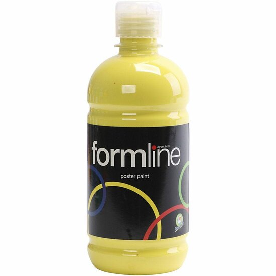 Cover Verf - Gele Verf - Verf Op Waterbasis - Hobbyverf - Matte Verf - Geel - 500ml