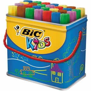 Jumbo Markers - Dikke Stiften - Kindvriendelijke Stiften - XXL Punt - Teken & Kleuren - Waterbasis - BIC Kids - 30 Stuks