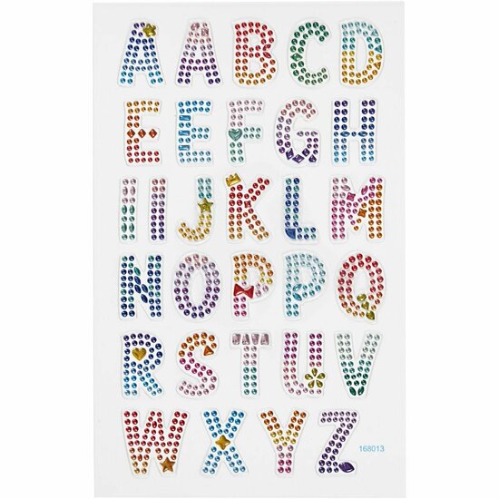 Diamond Stickers - Strass Stickers - Zelfklevende Alfabet Stickers - Glitter Stickers - DIY Versiering - Knutsel & Feestdecoratie - Creatieve Sierstickers - 1 Vel