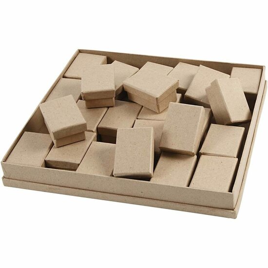 Dozen - Kleine Dozen - DIY Opbergdozen - Set Van 24 Dozen - Mini Doosjes - Decoratieve Doosjes - Vierkante Dozen - Hobby Opbergdoos - Knutselmateriaal Dozen - 5x7cm / 24 Stuks