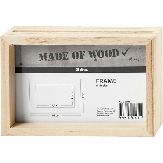 Dubbelzijdige Lijst - Dubbelzijdig Fotolijstje - DIY Decoratieve Lijst - Afmetingen 16x11 cm - Dikte 4 cm - 1 Stuk