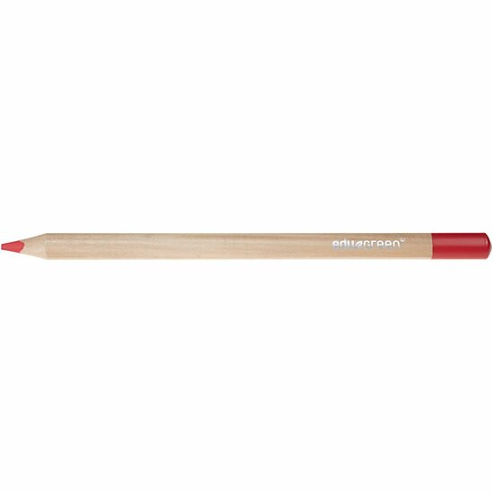 Edugreen Jumbo kleurpotloden, rood, vulling 5 mm, 10 stuk/ 1 doos