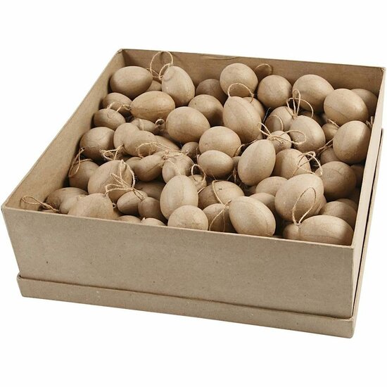 Eieren - Papier-Mâché Eieren - Knutsel Eieren - Hobby Eieren - Creatieve Paasdecoratie - DIY Decoreren - Witte Knutseleieren - Paaseieren Versieren - Schilderbare Eieren - 3-6 cm - 140 Stuks