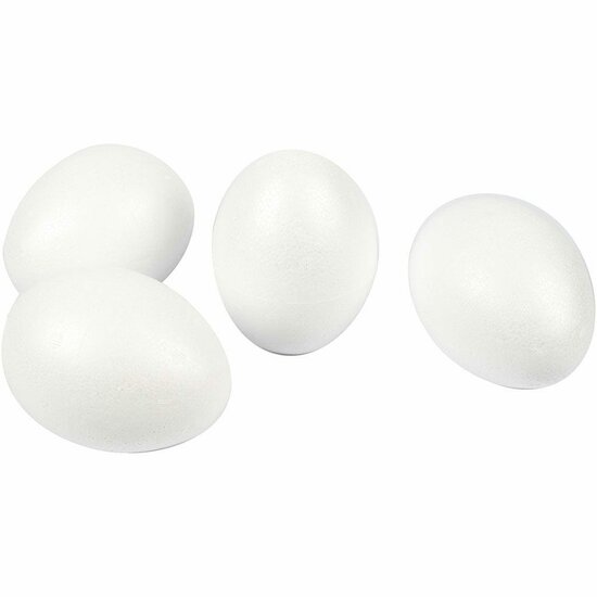 Eieren - Grote Witte DIY Paaseieren - Knutseldecoratie Voor Creatieve Projecten - Perfect Voor Pasen Decoraties - Hoogte 10 cm - Set van 25 stuks